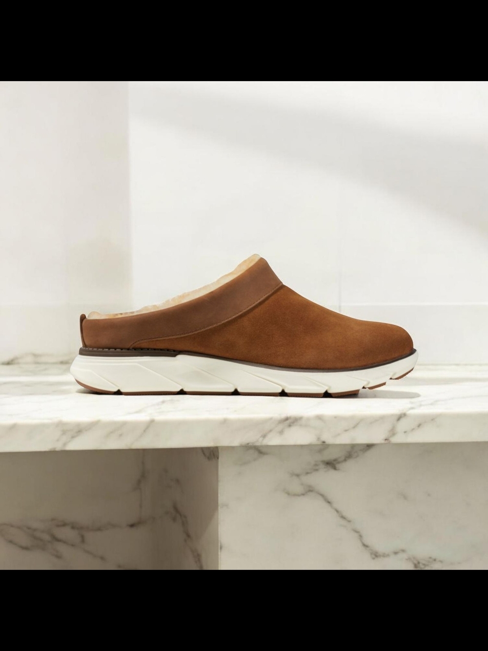 LL Bean Women's Kennebec Slip On Shearling Lined Clogs Chestnut Brown Size 8 M